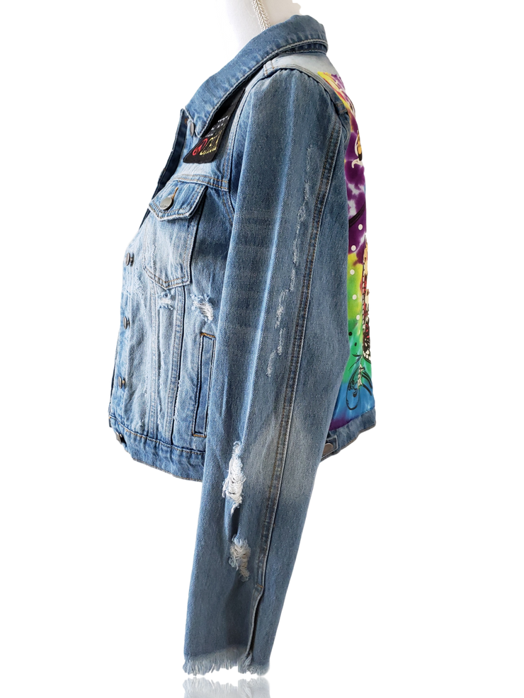 RDrox™ Greateful Dead Hippie Chick Denim Vintage Jean Jacket