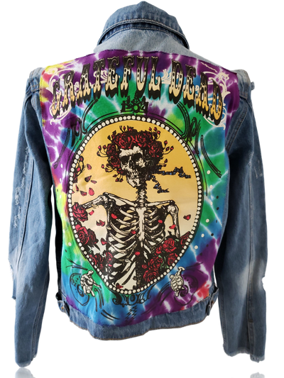 RDrox™ Greateful Dead Hippie Chick Denim Vintage Jean Jacket