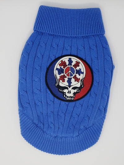 RDrox Greateful Dead Cable Knit Dog Sweater