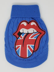 RDrox English Rolling Stones Cable Knit Dog Sweater