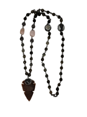 RDrox™ Arrowhead Semi-Precious Gemstone Beaded Labradorite Necklace