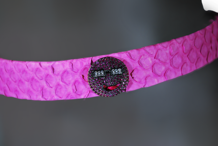 RDrox™ Pink Python Emoji Choker Pink