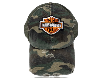 Harley Davidson Custom Bling Trucker Hat