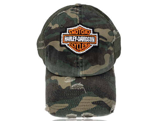 Harley Davidson Custom Bling Trucker Hat