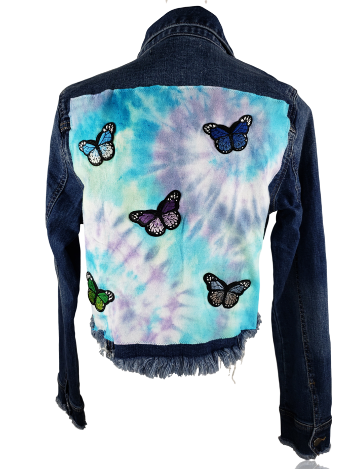 RDrox™ Butterflies Vintage Denim Jean Jacket