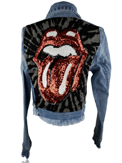 RDrox™ Leopard Mouth Vintage Denim Jean Jacket