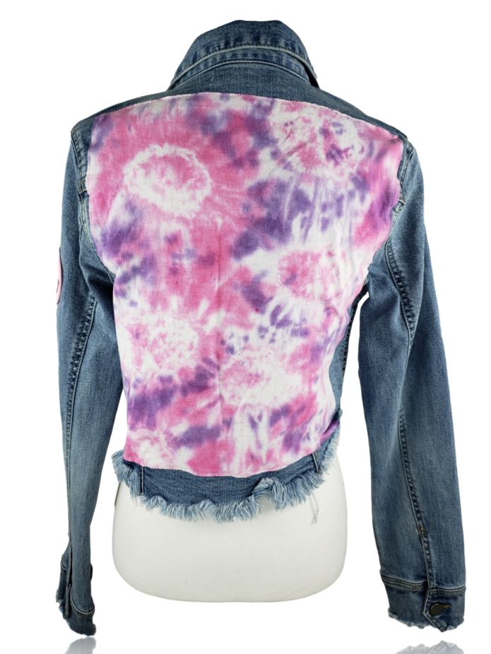 RDrox™ Pink Smiley Vintage Denim Jean Jacket