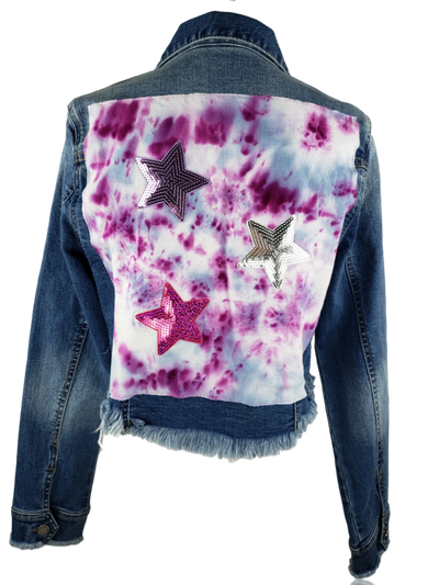 RDrox™ Tie Die Stars Vintage Denim Jean Jacket