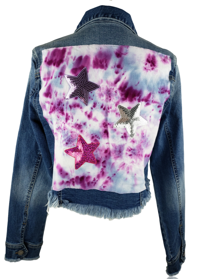 RDrox™ Tie Die Stars Vintage Denim Jean Jacket