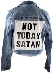 RDrox™ Not Today Satan Denim Vintage Jean Jacket