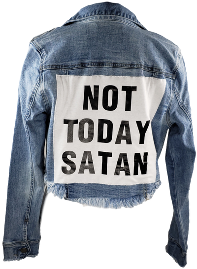 RDrox™ Not Today Satan Denim Vintage Jean Jacket