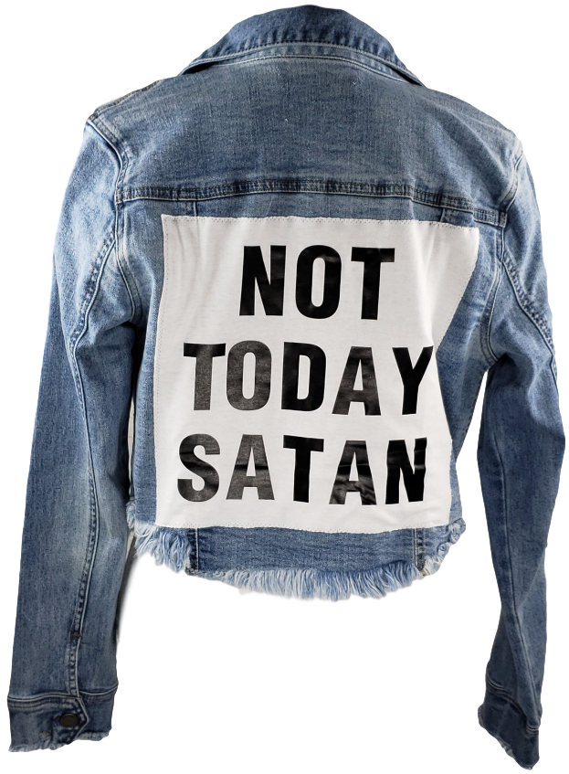 RDrox™ Not Today Satan Denim Vintage Jean Jacket