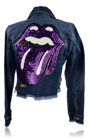 RDrox Purple Mouth Vintage Denim Jean Jacket