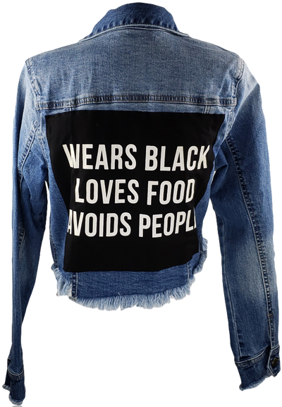 RDrox™ Wears Black Denim Vintage Jean Jacket