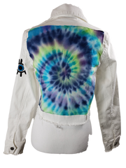 RDrox™ White Tie Die Denim Vintage Jean Jacket