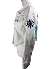 RDrox™ White Tie Die Denim Vintage Jean Jacket