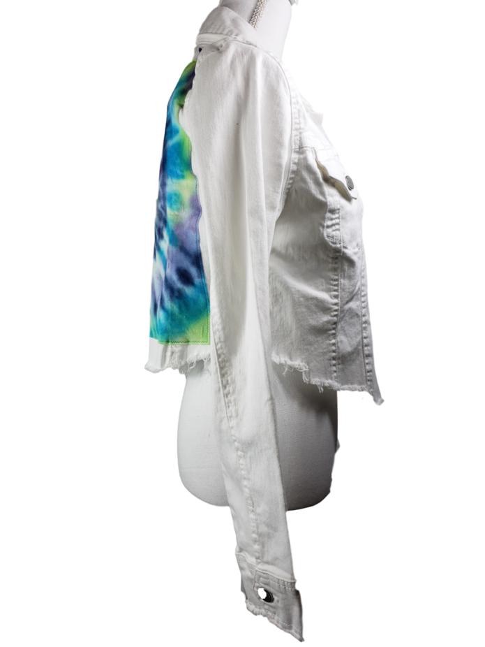 RDrox™ White Tie Die Denim Vintage Jean Jacket