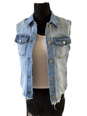 RDrox™ Evil Eye Light Wash Vintage Denim Jean Vest