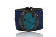 RDrox™ Agate Cuff Bracelet Blue