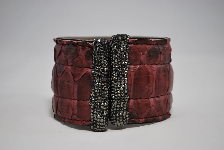 RDrox™ Python Cuff Bracelet Burgundy