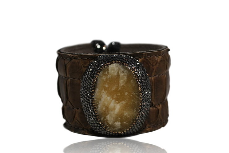 RDrox™ Agate Bracelet Cuff Brown