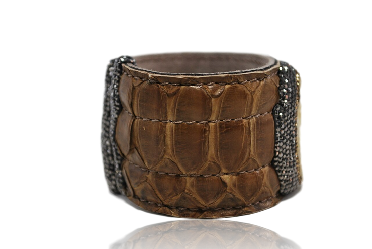 RDrox™ Agate Bracelet Cuff Brown