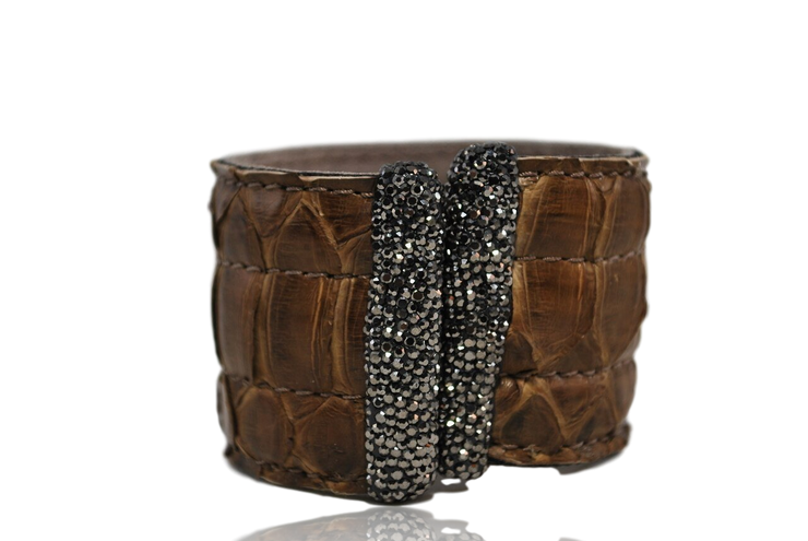 RDrox™ Agate Bracelet Cuff Brown