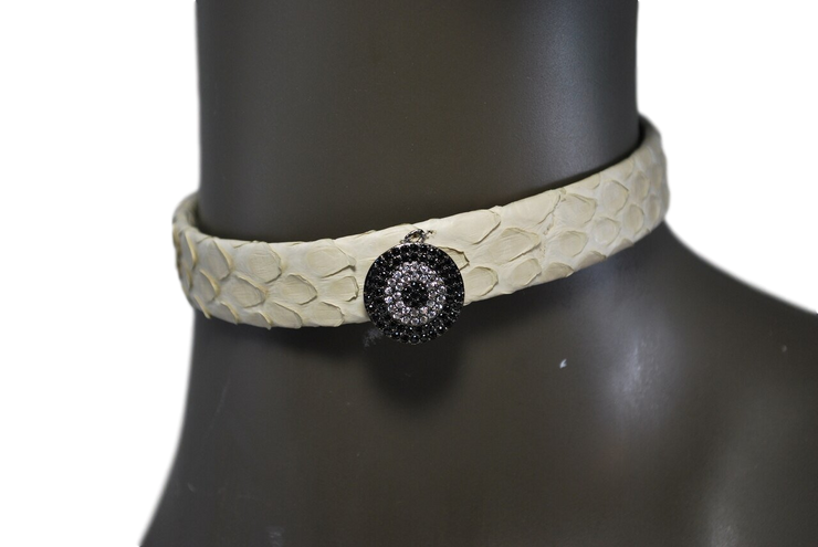 RDrox™ Beige Python Choker With Evil Eye