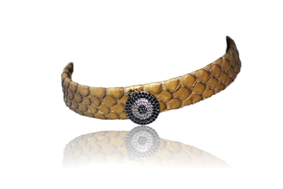 RDrox™ Gold Python Choker With Evil Eye