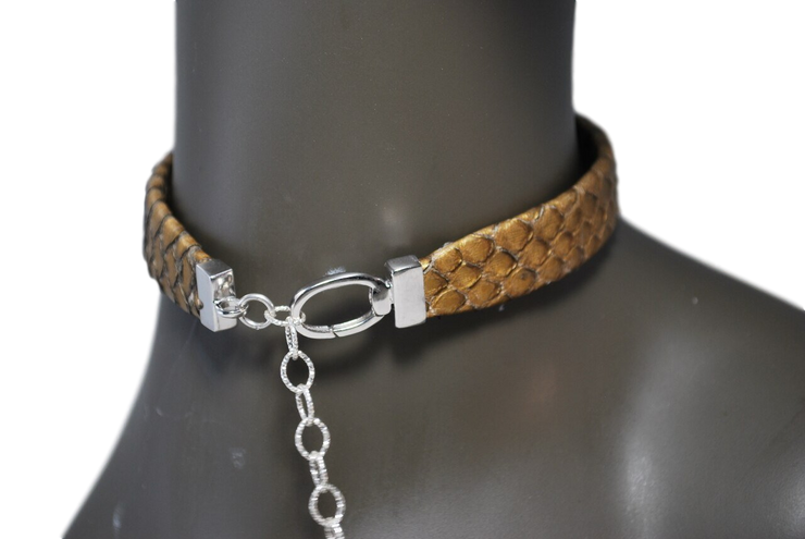 RDrox™ Gold Python Choker With Evil Eye