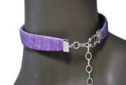 RDrox™ Purple Python Choker With Sterling Silver Elephant